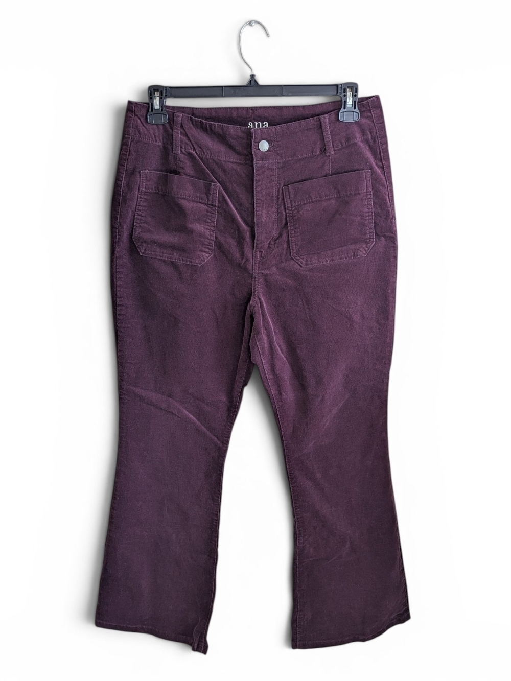 a.n.a Burgundy Corduroy Highest Rise Flare Pants Size 14